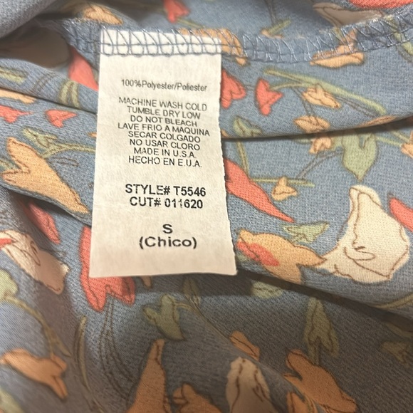 Perfectly Priscilla Blue & Orange Blouse Size S - Picture 6 of 15